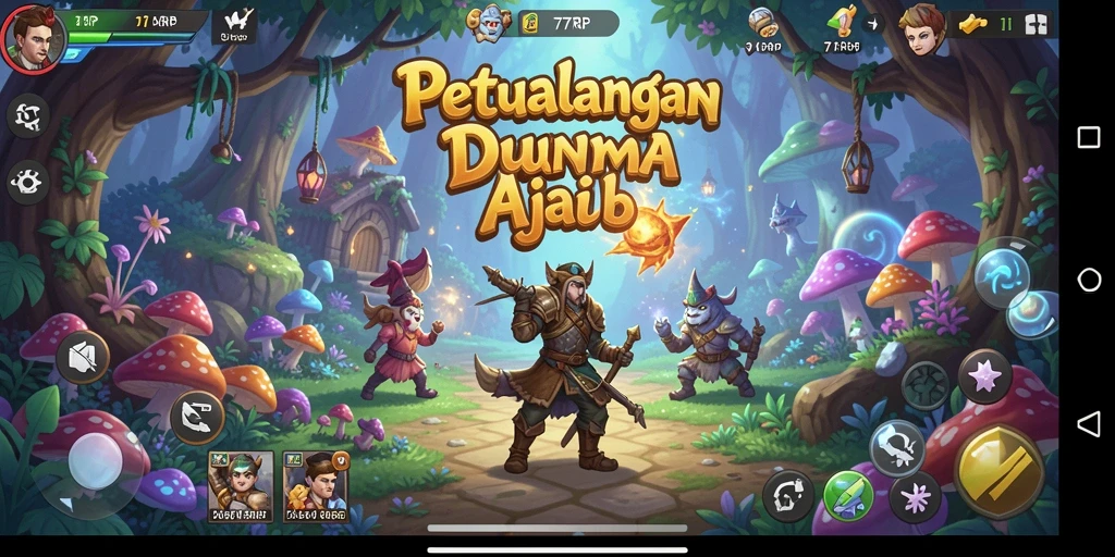 Screenshot utama 77RP menampilkan aksi gameplay di dunia petualangan yang menakjubkan.