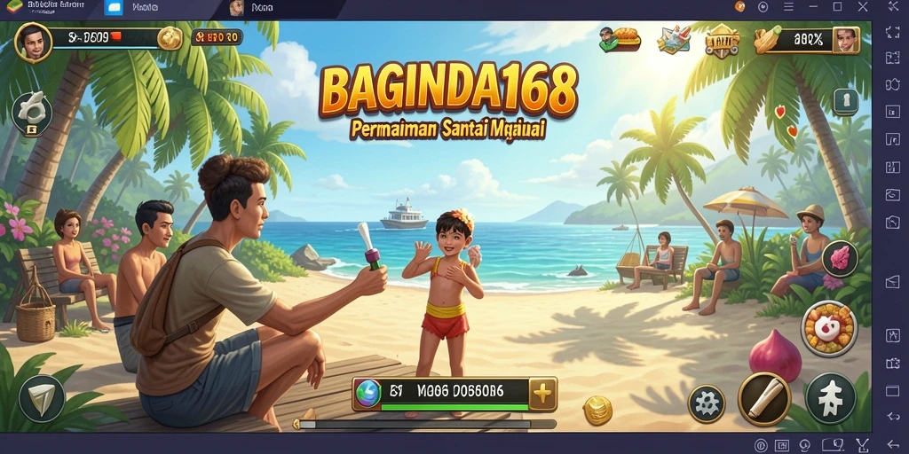 Tampilan gameplay <strong>BAGINDA168</strong> yang ceria dan interaktif.