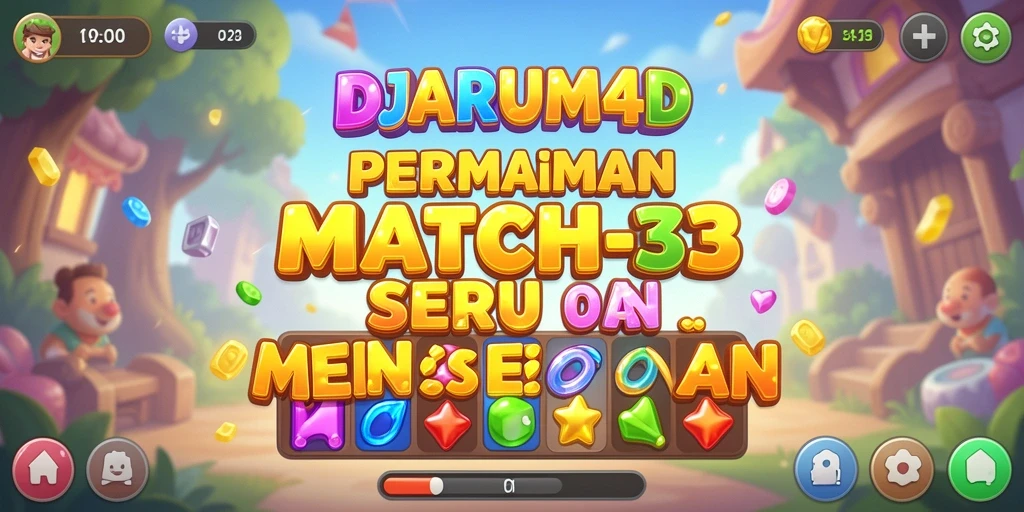 Tampilan gameplay <strong>DJARUM4D</strong> dalam mode Match-3 yang seru dan mengasyikkan.