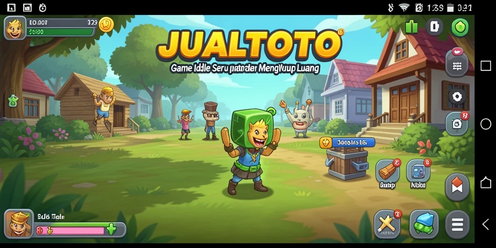 Tampilan gameplay <strong>JUALTOTO</strong> yang menampilkan aksi Idle yang menarik.