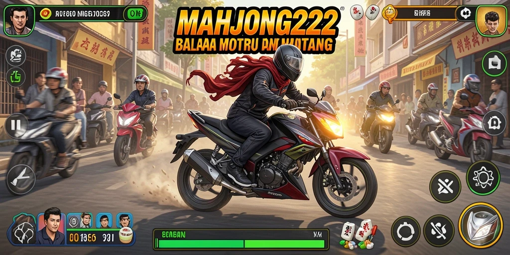 Tampak seru balapan motor di lintasan.