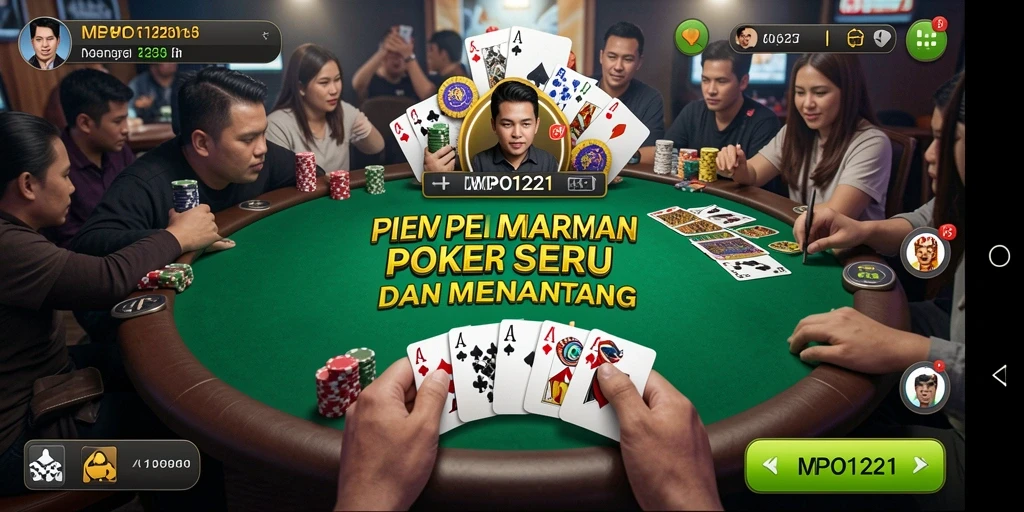 Gameplay seru dari MPO1221 yang menampilkan aksi poker yang mendebarkan.