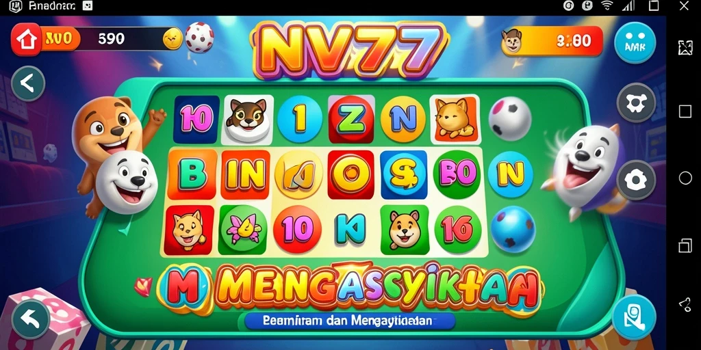 Screenshot gameplay NV77 menampilkan suasana permainan Bingo yang menarik.