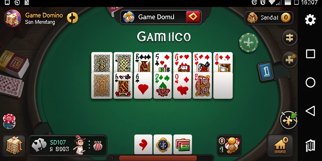 Gameplay seru SD107 dalam permainan Domino yang mendebarkan.