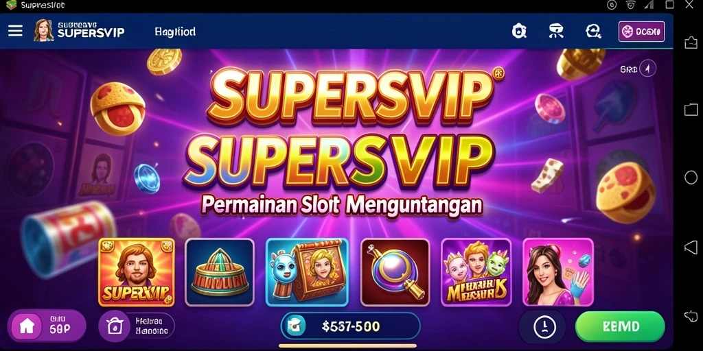 Tampilan menarik dari gameplay Slot SUPERSVIP yang mendebarkan.