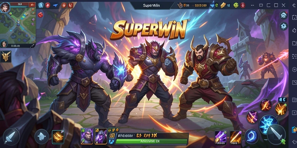Tangkapan layar menunjukkan intensitas pertarungan di arena SUPERWIN.